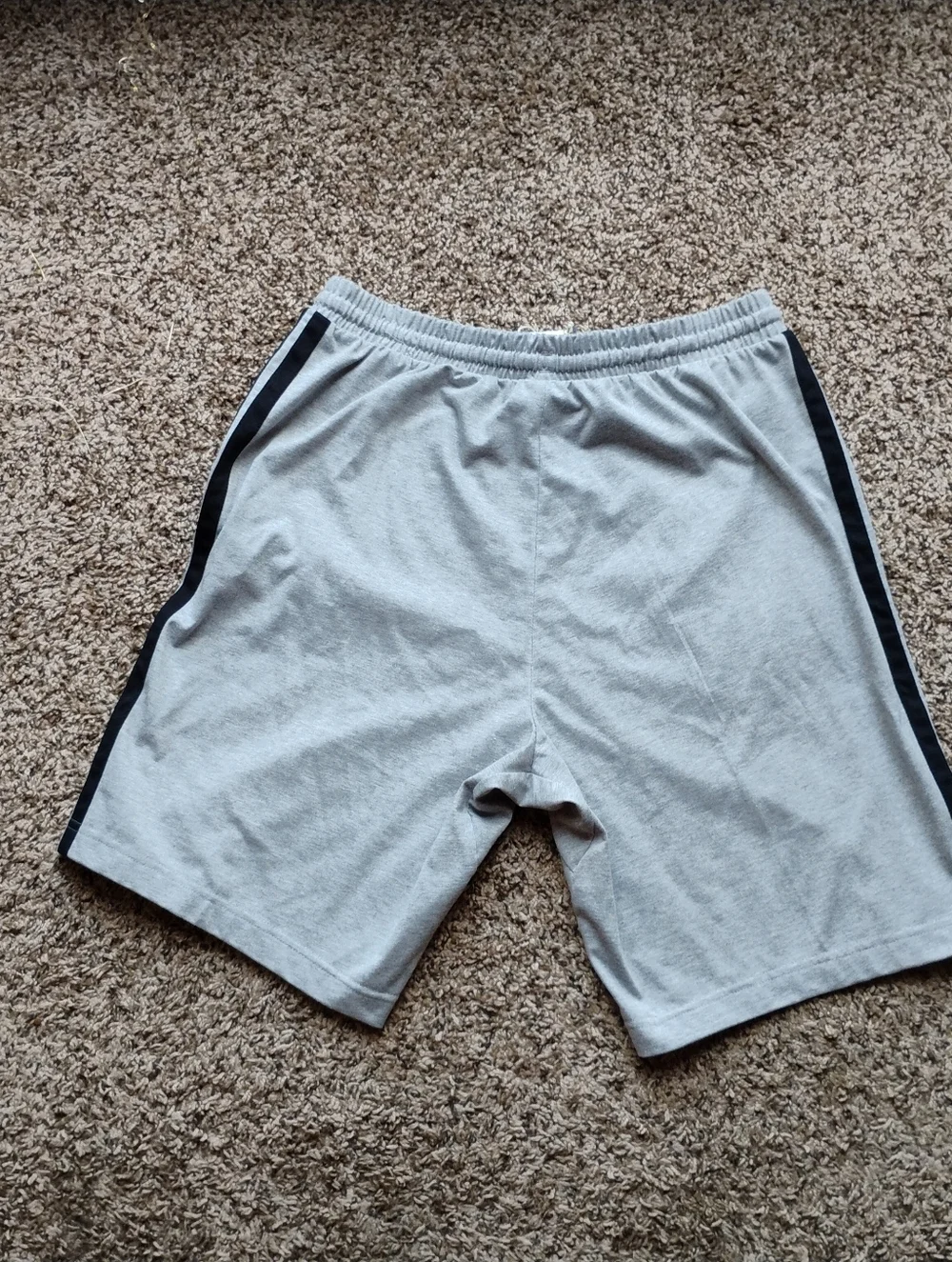 New With Tags Adidas Gray 3-Stripe Athletic Shorts Medium 10” Inseam